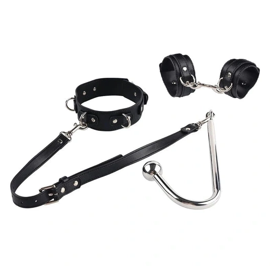 and Cuffs Hook with Anal Beaded Elegant 5334 Collar 0104